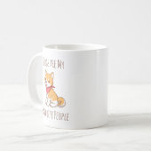 犬は私のお気に入りの人 柴犬 パピー コーヒーマグカップ (正面左)