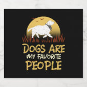 犬は私のお気に入りの民だ スパークリングワインラベル (シングルラベル)