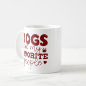 犬は私のお気に入りの犬母 コーヒーマグカップ (正面左)
