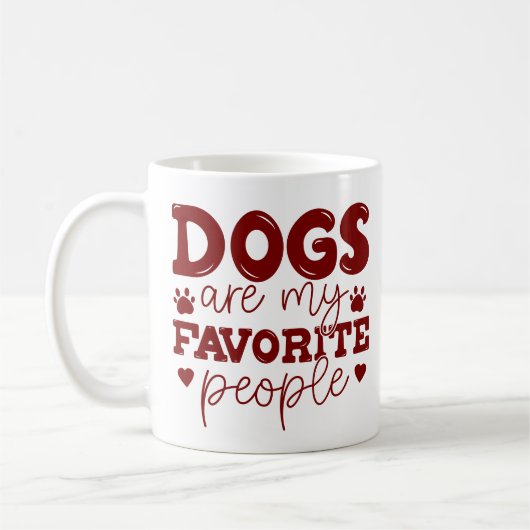 犬は私のお気に入りの犬母 コーヒーマグカップ (左)