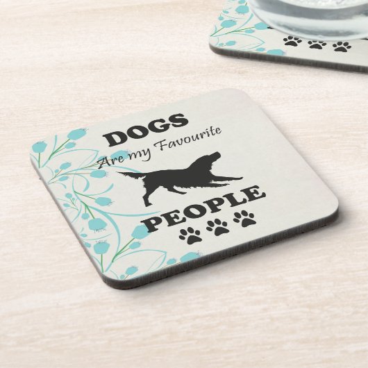 犬は私のお気に入りの飲料用コースター コースター (左側)