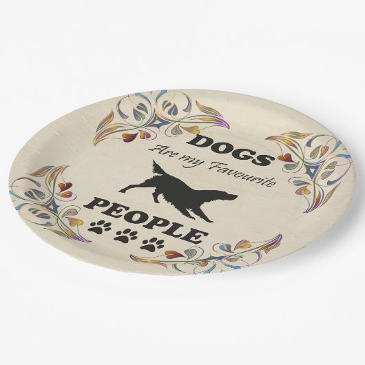 犬は私の人お気に入りの々紙プレート ペーパープレート (アングル)