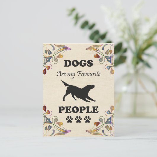 犬は私の人お気に入りの葉書だ ポストカード (スタンド正面)