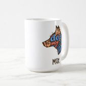 犬は私の友最高の友の犬の愛者、犬のパパ、犬の母である コーヒーマグカップ (正面右)