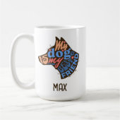 犬は私の友最高の友の犬の愛者、犬のパパ、犬の母である コーヒーマグカップ (左)