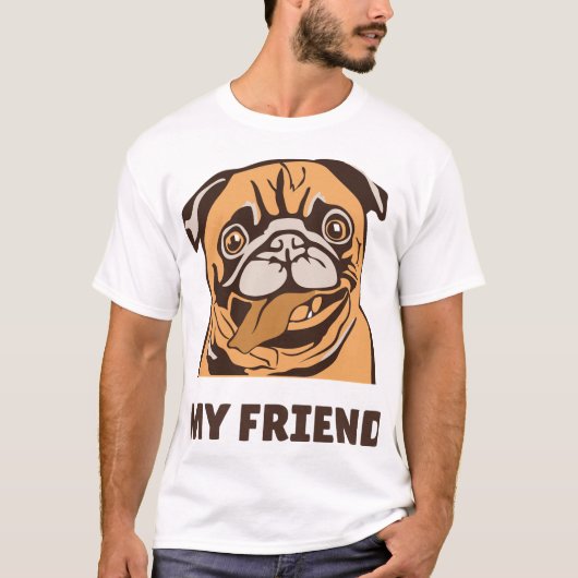 犬は私の友達 Tシャツ (正面)