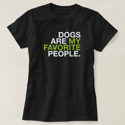 犬は私の好きな人 - ミニマルタイポグラフィーTシャツ Tシャツ (デザイン正面)