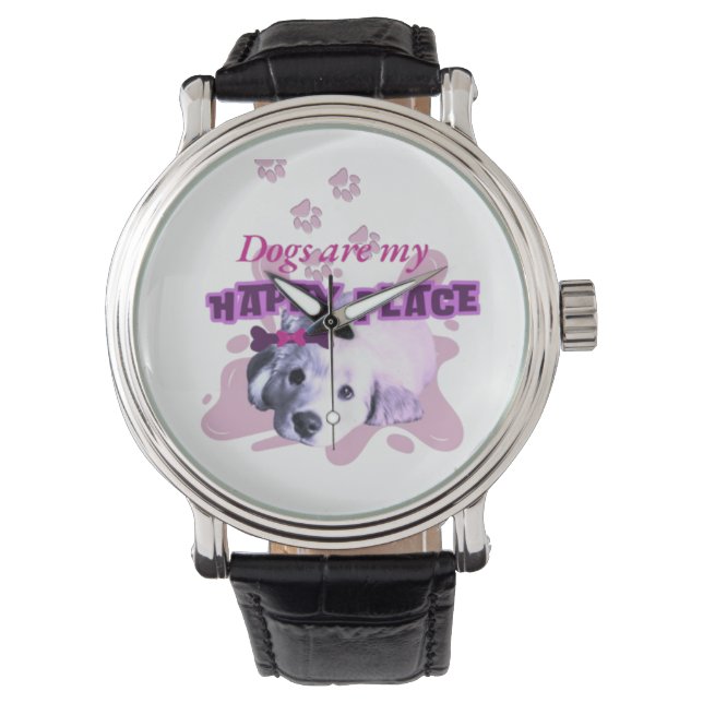 犬は私の幸せな場所eWatch Watch 腕時計 (正面)