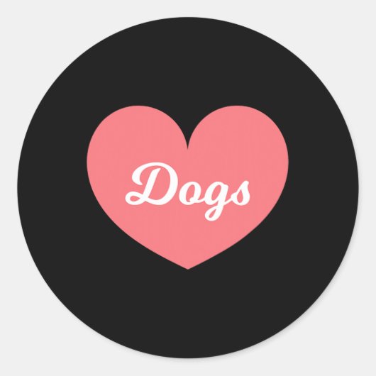 犬は私の彼氏より好きなものだ ラウンドシール (正面)