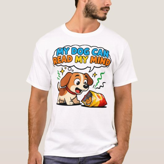 犬は私の心を読めるTシャツ Tシャツ (正面)