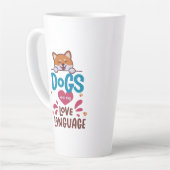 犬は私の愛語だ カフェラテマグ (左アングル)