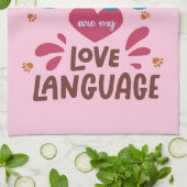 犬は私の愛語だ キッチンタオル (折り畳み)