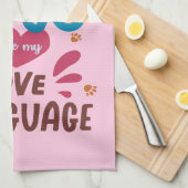 犬は私の愛語だ キッチンタオル (四つ折り)