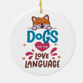 犬は私の愛語だ セラミックオーナメント (裏面)