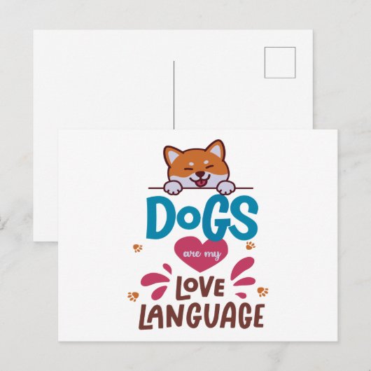 犬は私の愛語だ ポストカード (正面/裏面)