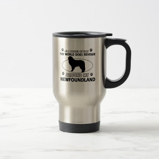犬は私のnewfounlandのまわりで回転します トラベルマグ (右)