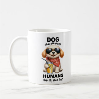 犬は私を幸せなマグカップにする コーヒーマグカップ