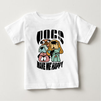 犬は私を幸せにしてくれる ベビーTシャツ