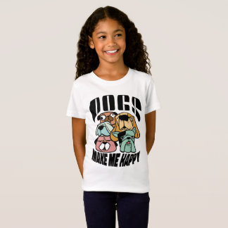 犬は私を幸せにしてくれる Tシャツ