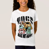犬は私を幸せにしてくれる Tシャツ (正面)