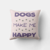 犬は私を幸せにする クッション (裏面)