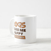 犬は私を幸せにする コーヒーマグカップ (正面左)
