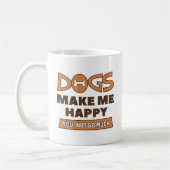 犬は私を幸せにする コーヒーマグカップ (左)