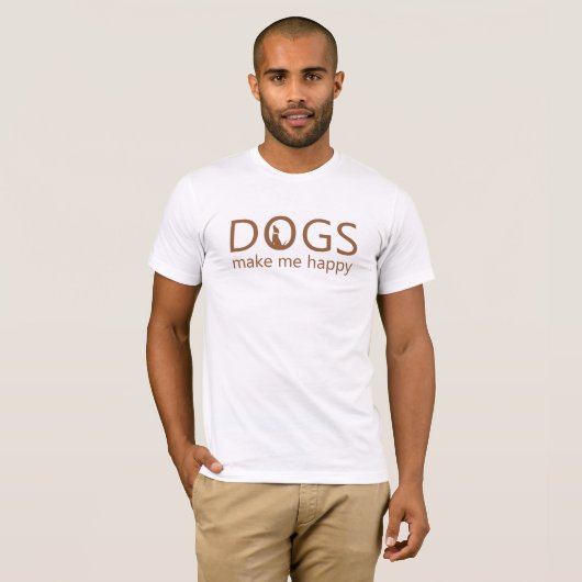 犬は私を幸せにする。 Tシャツ (正面フル)
