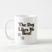 犬は私を最も最高の好みます コーヒーマグカップ (左)