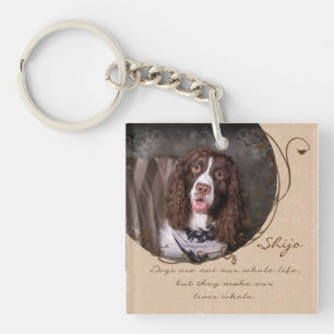 犬は私達の生命にKeychainの全大きいテンプレートをします キーホルダー