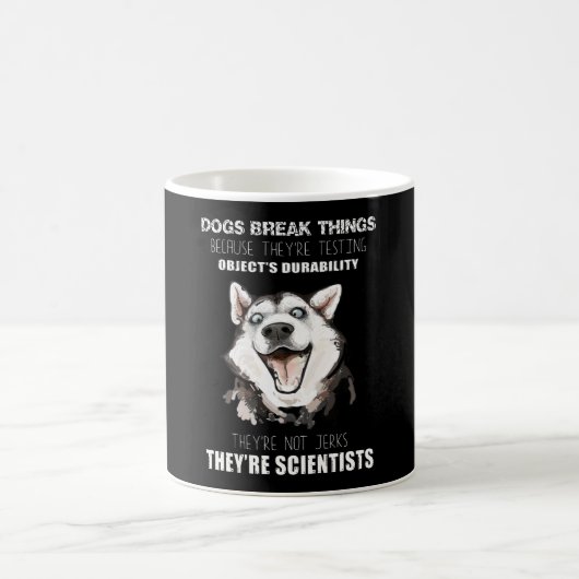 犬は科学者の嫌な恋人である物事を壊す コーヒーマグカップ (中央)