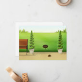 "犬は許されない"おもしろい犬プールinパークカスタム ノートカード (正面/裏面インサイチュ)