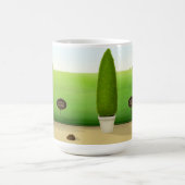 "犬は許されない"美しい公園大きな犬の糞 コーヒーマグカップ (中央)