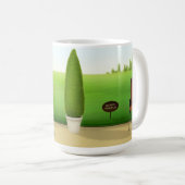 "犬は許されない"美しい公園大きな犬の糞 コーヒーマグカップ (正面右)