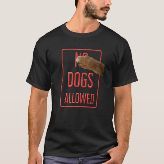 犬は許可されていないドイツの羊飼い犬の足に署名 Tシャツ (正面)