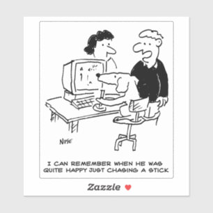 犬は遊のコンピュータゲーム漫画。おもしろい シール