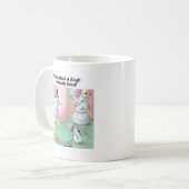 犬は雪だるまで小便をします コーヒーマグカップ (正面左)
