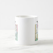 犬は雪だるまで小便をします コーヒーマグカップ (中央)