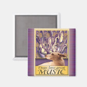 犬は音楽が素晴らし好き マグネット (正面/裏面)