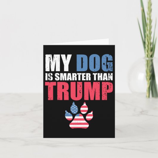 犬は頭が切れる君のトランプおもしろいアリよ カード (正面)