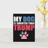 犬は頭が切れる君のトランプおもしろいアリよ カード (黄色い花)
