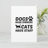 犬は飼い主が猫に杖を持つ サンキューカード (スタンド正面)