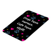 犬は飼い主、猫は杖を持つ マグネット (左側)