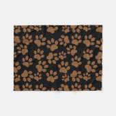 犬は黒い足を使う フリースブランケット (正面(横))