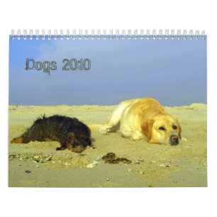 犬は2010年の間カレンダーに記録します カレンダー