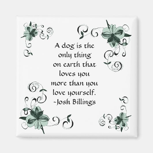 犬は…..グリーンマグネット マグネット (正面)