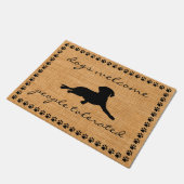 犬は-人々によって容認されるおもしろい歓迎します ドアマット (アングル)