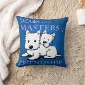 犬は…友情キニアートピロー クッション (ブランケット)