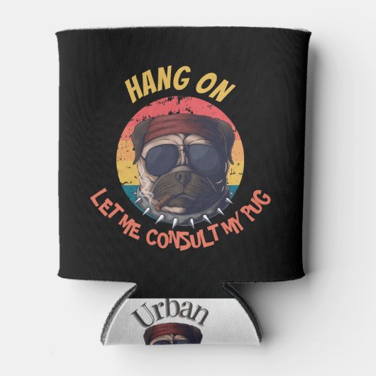 犬は – 私のパグを調べさせてくれ 缶クーラー (正面)