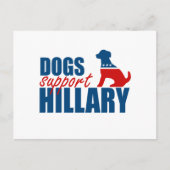 犬はHILLARY.pngをサポート ポストカード (正面)
